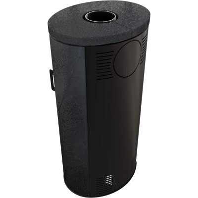 KRATKI KOZA AB S/DR 8 kW Ø 150 okładzina ozdobna czarny