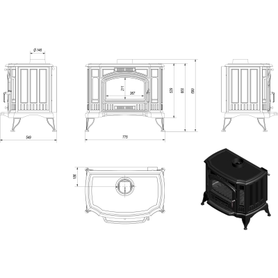 KRATKI koza K9 z ASDP Ø 150 10 kW