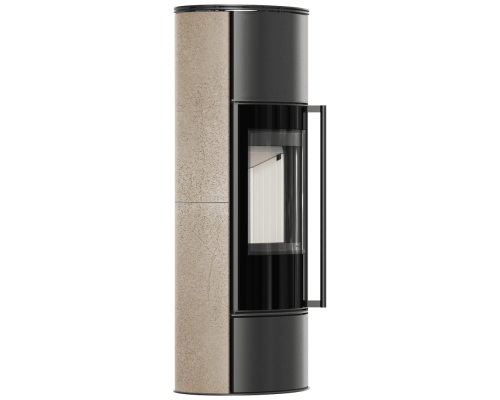 Piec stalowy KRATKI ERIK Ø 150 5,5 kW wysoka ozdobna ceramika akumulacyjna GOLD SATIN; pokrywa stalowa; z domykaniem Piec stalowy KRATKI ERIK Ø 150 5,5 kW wysoka ozdobna ceramika akumulacyjna GOLD SATIN; pokrywa stalowa; z domykaniem