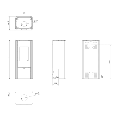 KRATKI ENYO Ø 150 6 kW