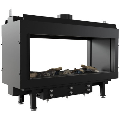 KRATKI Kominek gazowy LEO 100 frontowy propan-butan Ø 100/150 kW