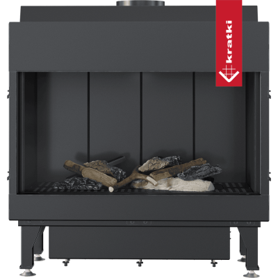 KRATKI Kominek gazowy LEO 70 frontowy propan Ø 100/150 4,8 kW