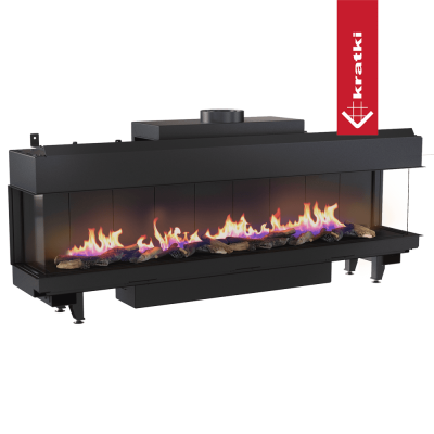 KRATKI Kominek gazowy LEO 200 lewy prawy propan butan Ø 130/200 14 kW KRATKI Kominek gazowy LEO 200 lewy prawy propan butan Ø 130/200 14 kW