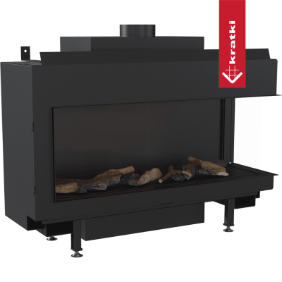 KRATKI Kominek gazowy LEO 100 prawy propan Ø 100/150 8,2 kW