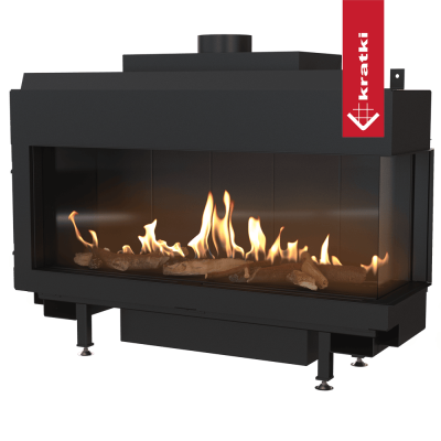 KRATKI Kominek gazowy LEO 100 prawy propan Ø 100/150 8,2 kW