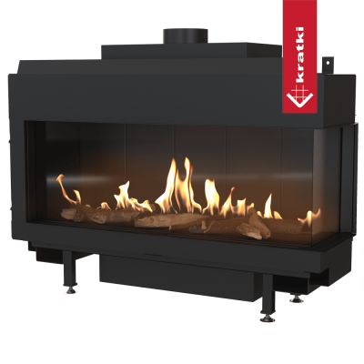 KRATKI Kominek gazowy LEO 100 prawy propan Ø 100/150 8,2 kW