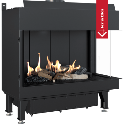 KRATKI Kominek gazowy LEO 70 prawy propan Ø 100/150 4,8 kW