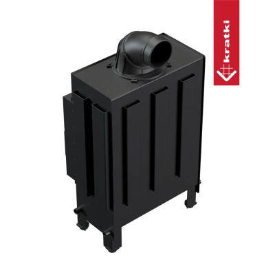 Kominek powietrzny stalowy KRATKI LUCY SLIM 8 kW Ø 160 z domykaniem