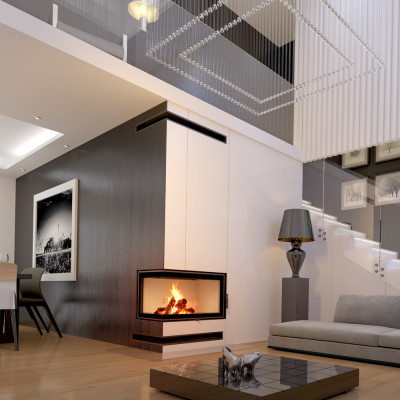 KRATKI MBO lewy BS 15 kW Ø200 Szyba gięta