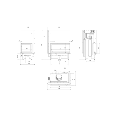 KRATKI NADIA prawy BS 14 kW Ø 200 Gilotyna Black