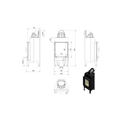 KRATKI NADIA 8 7 kW Ø 200 KRATKI NADIA 8 7 kW Ø 200