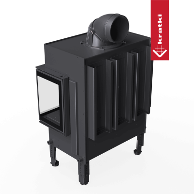 Kominek do akumulacji KRATKI NORRA prawy 9,9 kW Ø 200 czarne wyłożenie Kominek do akumulacji KRATKI NORRA prawy 9,9 kW Ø 200 czarne wyłożenie