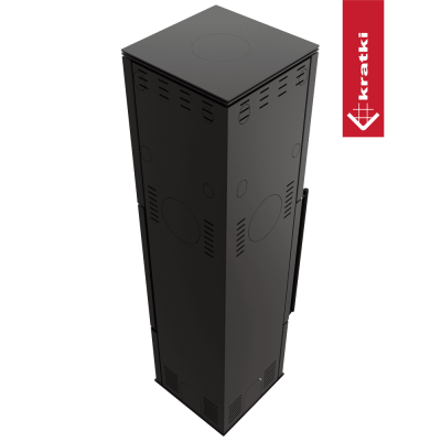 Piec stalowy KRATKI REN/L prawy Ø 150 7 kW z domykaniem