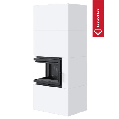 KRATKI Simple Box 8 kW Ø 200 Bianco Lewy KRATKI Simple Box 8 kW Ø 200 Bianco Lewy