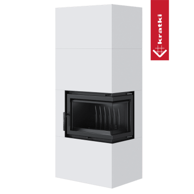 Kominek powietrzny Simple Box 8 kW Ø 200 Bianco z domykaniem Kominek powietrzny Simple Box 8 kW Ø 200 Bianco z domykaniem