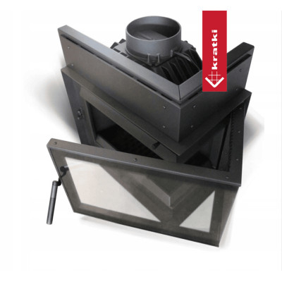 Kominek powietrzny żeliwny KRATKI SIMPLE lewy BS 8 kW Ø 200 ZESTAW1 Kominek powietrzny żeliwny KRATKI SIMPLE lewy BS 8 kW Ø 200 ZESTAW1